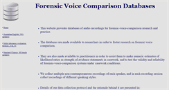 Desktop Screenshot of databases.forensic-voice-comparison.net