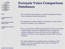 Tablet Screenshot of databases.forensic-voice-comparison.net